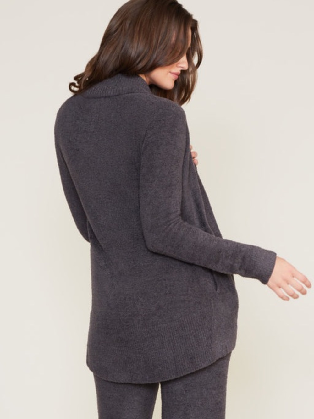 Barefoot Dreams CozyChic Lite Circle Cardigan Sz XS/S Charcoal EUC - Picture 2 of 15